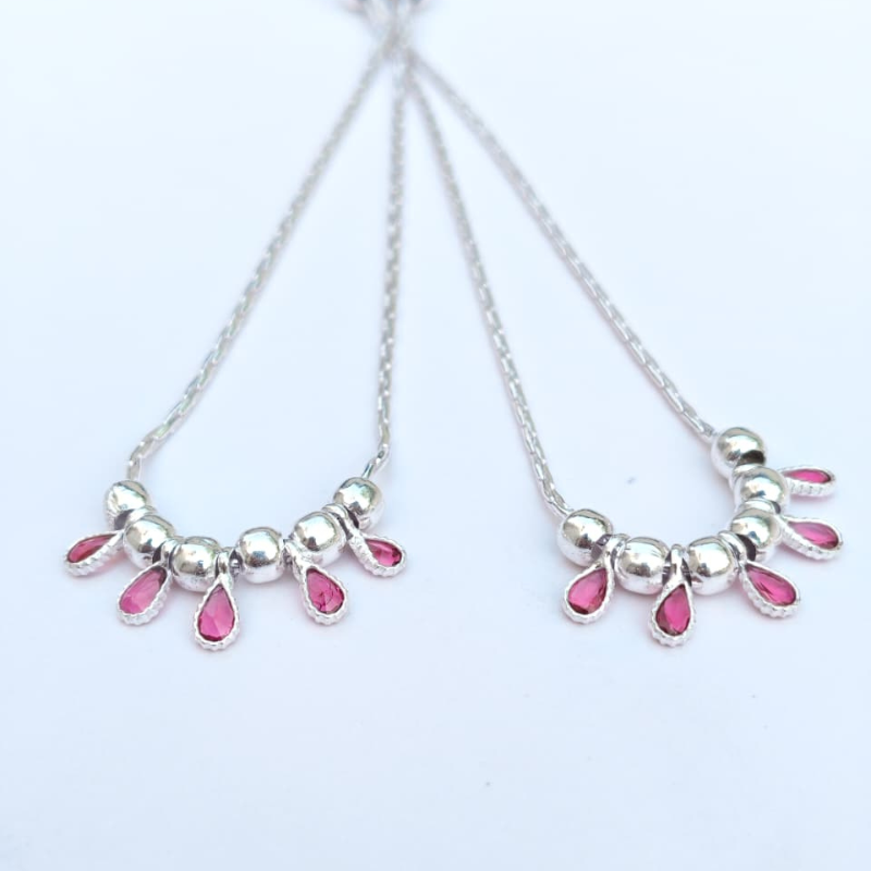 Ruby Drop Adjustable Anklet